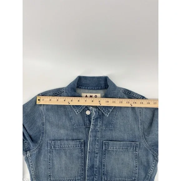 NWOT AMO Skip Denim Jumpsuit Sz S Color Indigo MSRP $398 Cottagecore Momcore - Picture 15 of 16